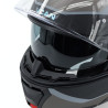 Kask VCAN H272 Sports Grey Black z podnoszoną szczęką i blendą czarno-grafitowo-szary mat