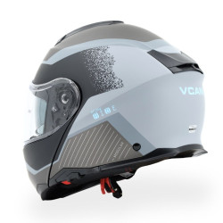 Kask VCAN H272 Sports Grey Black z podnoszoną szczęką i blendą czarno-grafitowo-szary mat