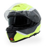 Kask VCAN H272 Sports Yellow Black z podnoszoną szczęką i blendą czarno-szaro-żółty