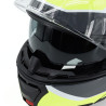 Kask VCAN H272 Sports Yellow Black z podnoszoną szczęką i blendą czarno-szaro-żółty