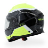 Kask VCAN H272 Sports Yellow Black z podnoszoną szczęką i blendą czarno-szaro-żółty