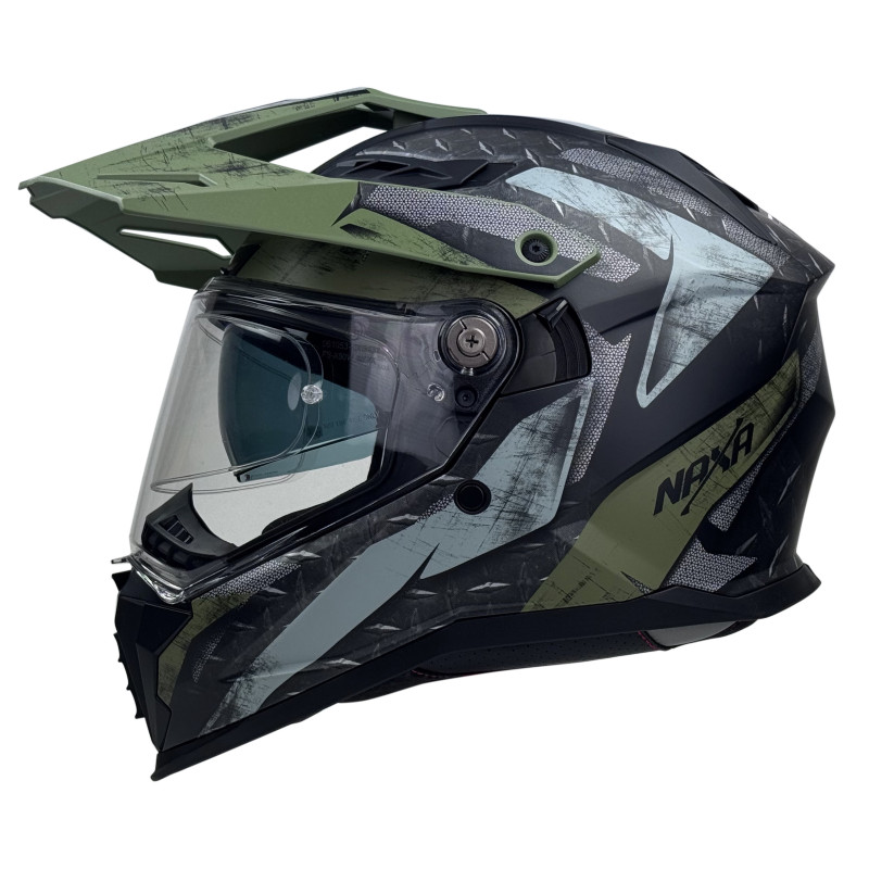 Kask Motocyklowy NAXA CO4/H army + PINLOCK