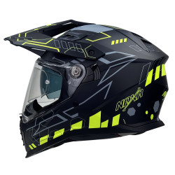 Kask Motocyklowy NAXA CO4/G czarno żółty mat + PINLOCK