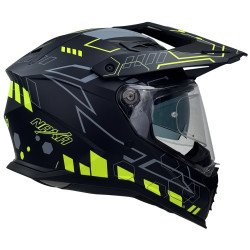 Kask Motocyklowy NAXA CO4/G czarno żółty mat + PINLOCK