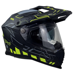 Kask Motocyklowy NAXA CO4/G czarno żółty mat + PINLOCK