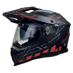 Kask Motocyklowy NAXA CO4/F czarno pomarańczowy mat + PINLOCK