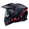 Kask Motocyklowy NAXA CO4/F czarno pomarańczowy mat + PINLOCK