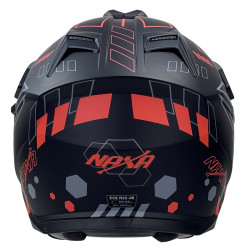 Kask Motocyklowy NAXA CO4/F czarno pomarańczowy mat + PINLOCK