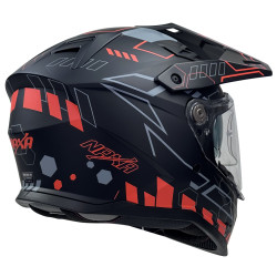 Kask Motocyklowy NAXA CO4/F czarno pomarańczowy mat + PINLOCK