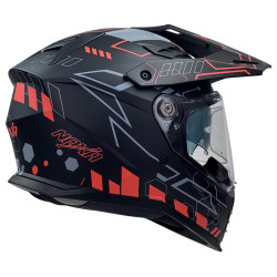 Kask Motocyklowy NAXA CO4/F czarno pomarańczowy mat + PINLOCK