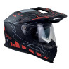 Kask Motocyklowy NAXA CO4/F czarno pomarańczowy mat + PINLOCK
