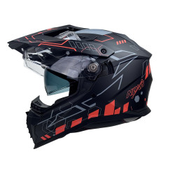 Kask Motocyklowy NAXA CO4/F czarno pomarańczowy mat + PINLOCK
