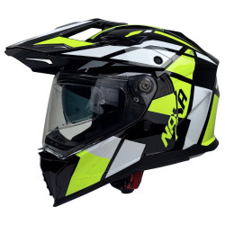 Kask Motocyklowy NAXA CO4/E czarno żółty połysk + PINLOCK