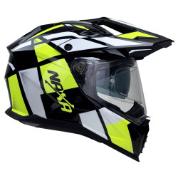 Kask Motocyklowy NAXA CO4/E czarno żółty połysk + PINLOCK