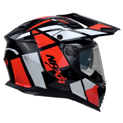 Kask Motocyklowy NAXA CO4/D czarno pomarańczowy połysk + PINLOCK