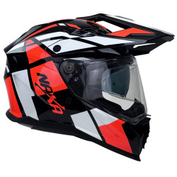 Kask Motocyklowy NAXA CO4/D czarno pomarańczowy połysk + PINLOCK