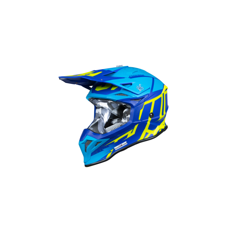 Kask JUST1 J39 POSEIDON blue fluo yellow matt