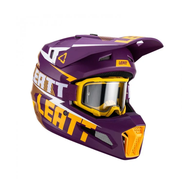Kask motocyklowy z goglami Leatt Kit Moto 3.5 Indigo