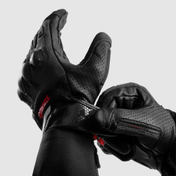 Rękawice motocyklowe Rebelhorn Defender Black Red
