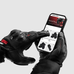 Rękawice motocyklowe Rebelhorn Defender Black Red