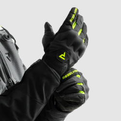 Rękawice motocyklowe Rebelhorn Core Black Grey Fluo Yellow