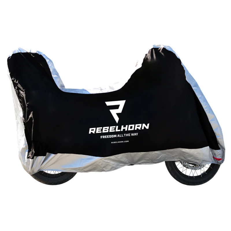 Pokrowiec na Motocykl Rebelhorn Cover 2 z Miejscem na Kufer Silver Black