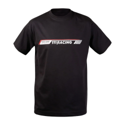 T-shirt 111 Race Gear (biało-czarny nadruk) - 111 Racing