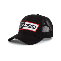 Czapka Trucker z naszywką (czarno-biała)