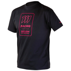 Czarny T-Shirt 111 Race Gear (czerwony nadruk)
