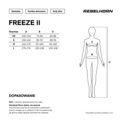 Body termoaktywne damskie Rebelhorn Freeze 2 Black