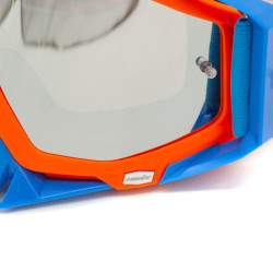 Gogle ASIX AS1 pomarańczowo niebieskie mat lustro srebrne