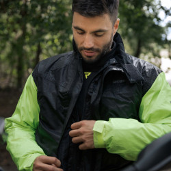 Kombinezon Przeciwdeszczowy Dwuczęściowy Rebelhorn Rain Black Fluo Yellow