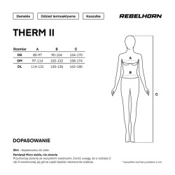 Koszulka termoaktywna z długim rękawem damska Rebelhorn Therm 2 Black Grey