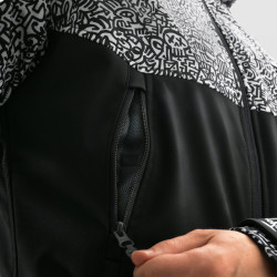 Kurtka motocyklowa tekstylna Rebelhorn Slash Noriaki Black White Softshell