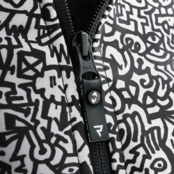 Kurtka motocyklowa tekstylna Rebelhorn Slash Noriaki Black White Softshell