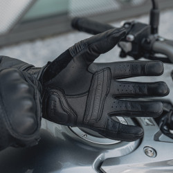 Rękawice motocyklowe Rebelhorn Thug 2 Perforowane Black