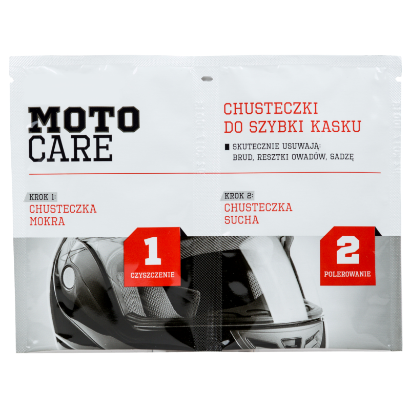 Chusteczki do kasku sucha + mokra MOTO CARE