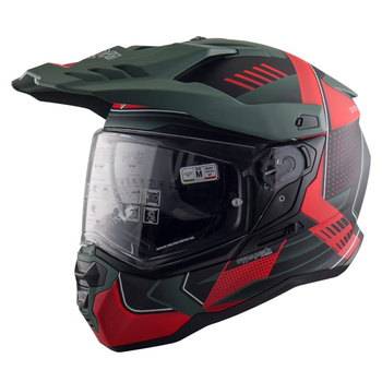 Kask ADV Enduro NS-9 DUAL SPORT OMEGA RED MATT