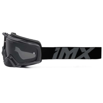 Gogle Imx Racing Dust Czarny Mat - Szyba Dark Smoke + Bezbarwna (2 Szyby w Zestawie)