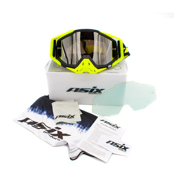 GOGLE ASIX AS1 CZAR-ŻÓŁTE MAT LUSTRO SREBRNE