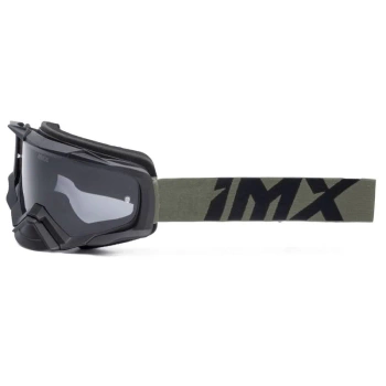 Gogle Imx Racing Dust Czarny Mat-Brązowe - Szyba Dark Smoke + Bezbarwna (2 Szyby w Zestawie)