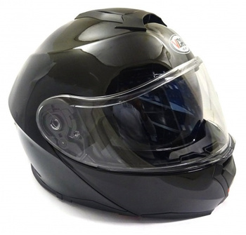 KASK VCAN MODEL V272 BLACK Z PODNOSZONĄ SZCZĘKĄ I BLENDĄ CZARNY