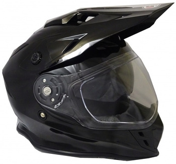 KASK VCAN MODEL V331 BLACK ENDURO Z SZYBĄ I BLENDĄ CZARNY MAT